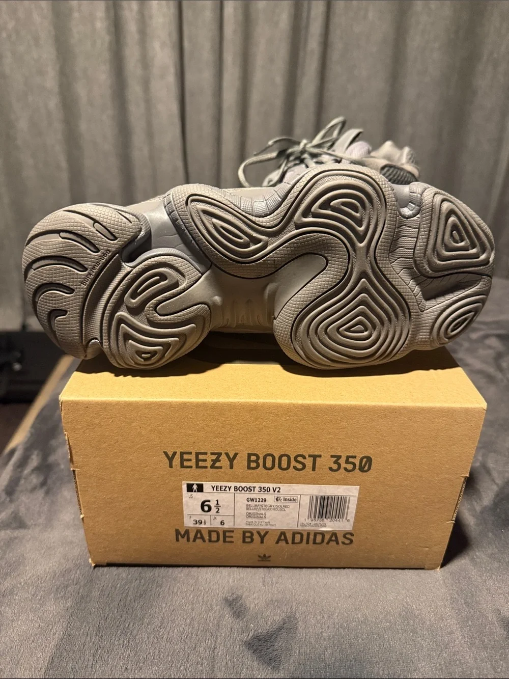 adidas Kids Grey Yeezy 500 Style Sneakers